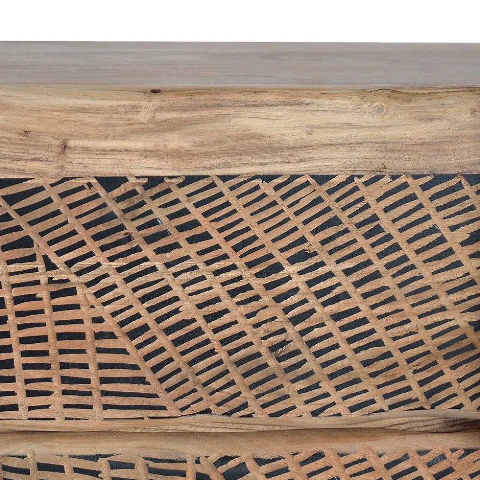 Design Kombi-Kommode aus Massivholz - Merlan