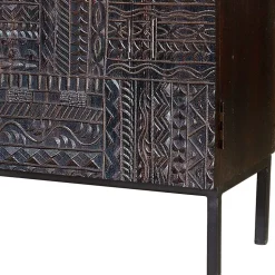 Design Kombi-Kommode in Walnuss Braun - Solu