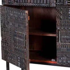 Design Kombi-Kommode in Walnuss Braun - Solu