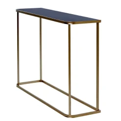 Design Konsolentisch mit schwarz getönter Glasplatte - Joosu