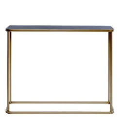 Design Konsolentisch mit schwarz getönter Glasplatte - Joosu