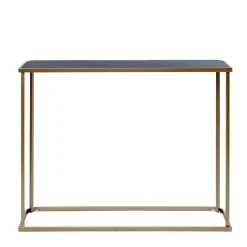Design Konsolentisch mit schwarz getönter Glasplatte - Joosu