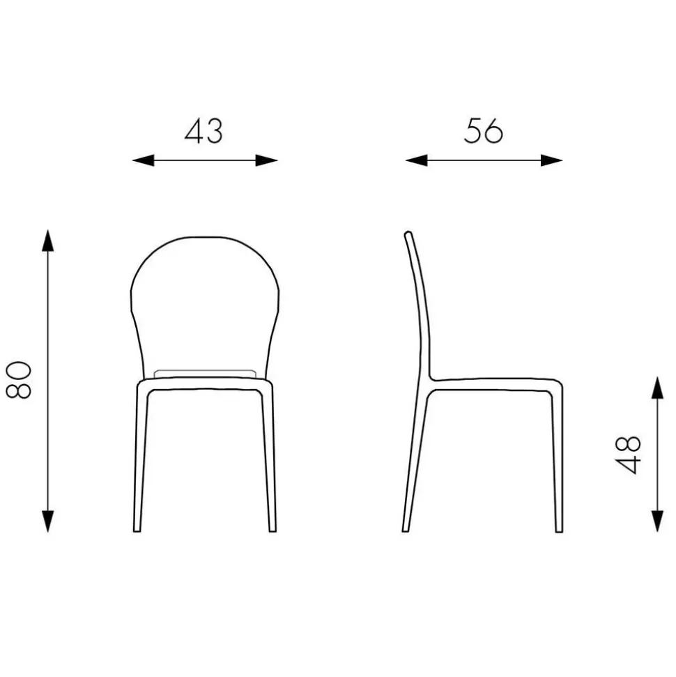 Design Kunststoffstuhl für Garten Zajan in Türkis (4er Set)