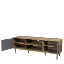 Design Lowboard für TV in Grau & Natur - Ascolano