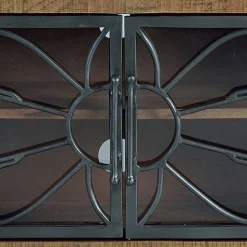 Design Lowboard mit Glas Metalltüren - Everton