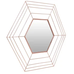 Design Metall Spiegel in Kupferfarben - Monika