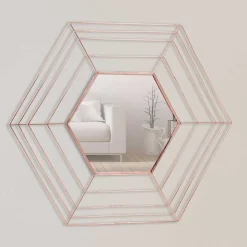 Design Metall Spiegel in Kupferfarben - Monika