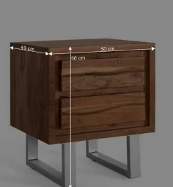 Design Nachtkommode aus Akazienholz - Banjee