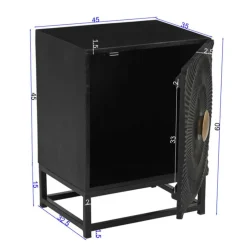 Design Nachtschrank in Schwarz und Gold - Oglio