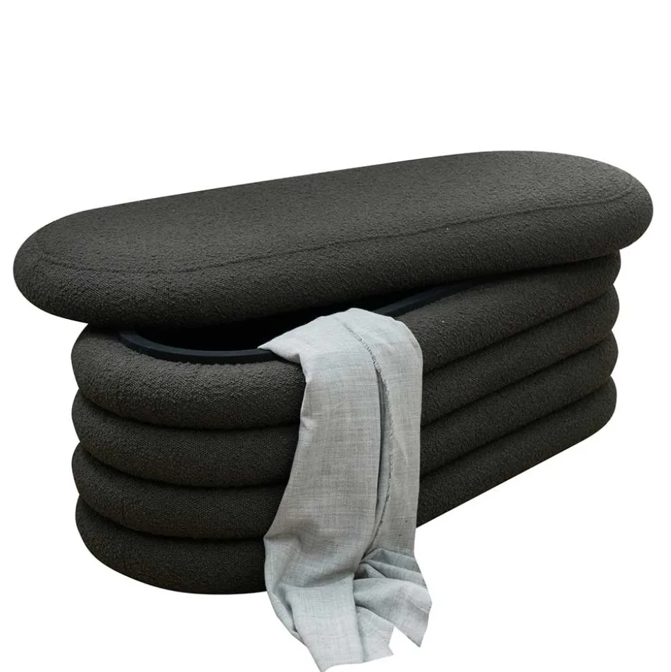 Design Polsterbank in Anthrazit Boucle - Idris