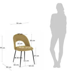 Design Polsterstühle in Gelb - Veneziana (4er Set)