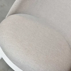 Design Polsterstuhl in Weiß Beige - Grandios