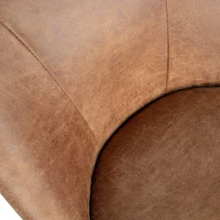 Design Recyclingleder Stuhl in Braun - Kegadamo (2er Set)