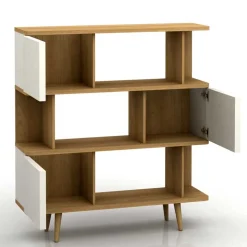 Design Scandi Standregal mit 3 Türen - Jendren I