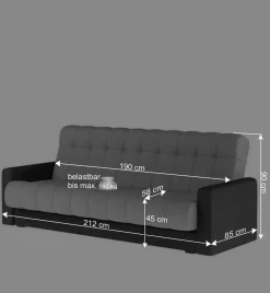 Design Schlafcouch mit Bonell Federkern - Forjan