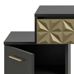 Design Schminktisch in Schwarz und Gold - Madrilena