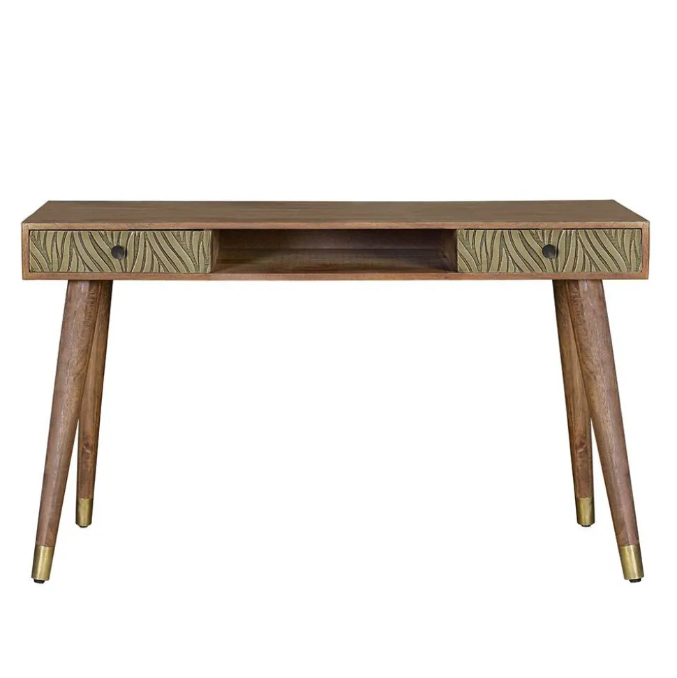 Design Schreibtisch aus Mangoholz und Metall - Filurina