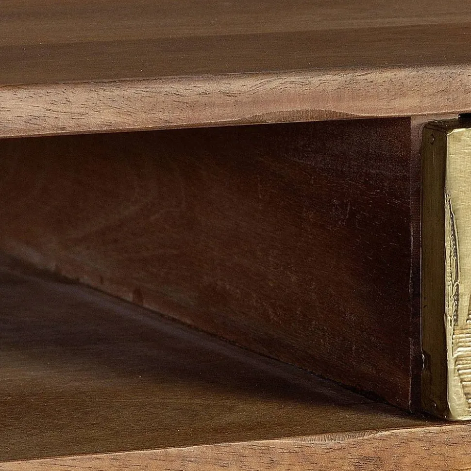 Design Schreibtisch aus Mangoholz und Metall - Filurina