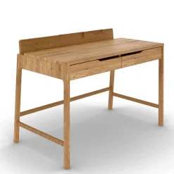 Design Schreibtisch aus Massivholz Wildeiche - Laida