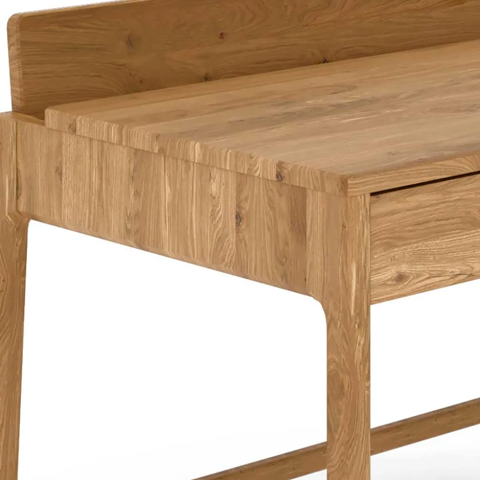Design Schreibtisch aus Massivholz Wildeiche - Laida