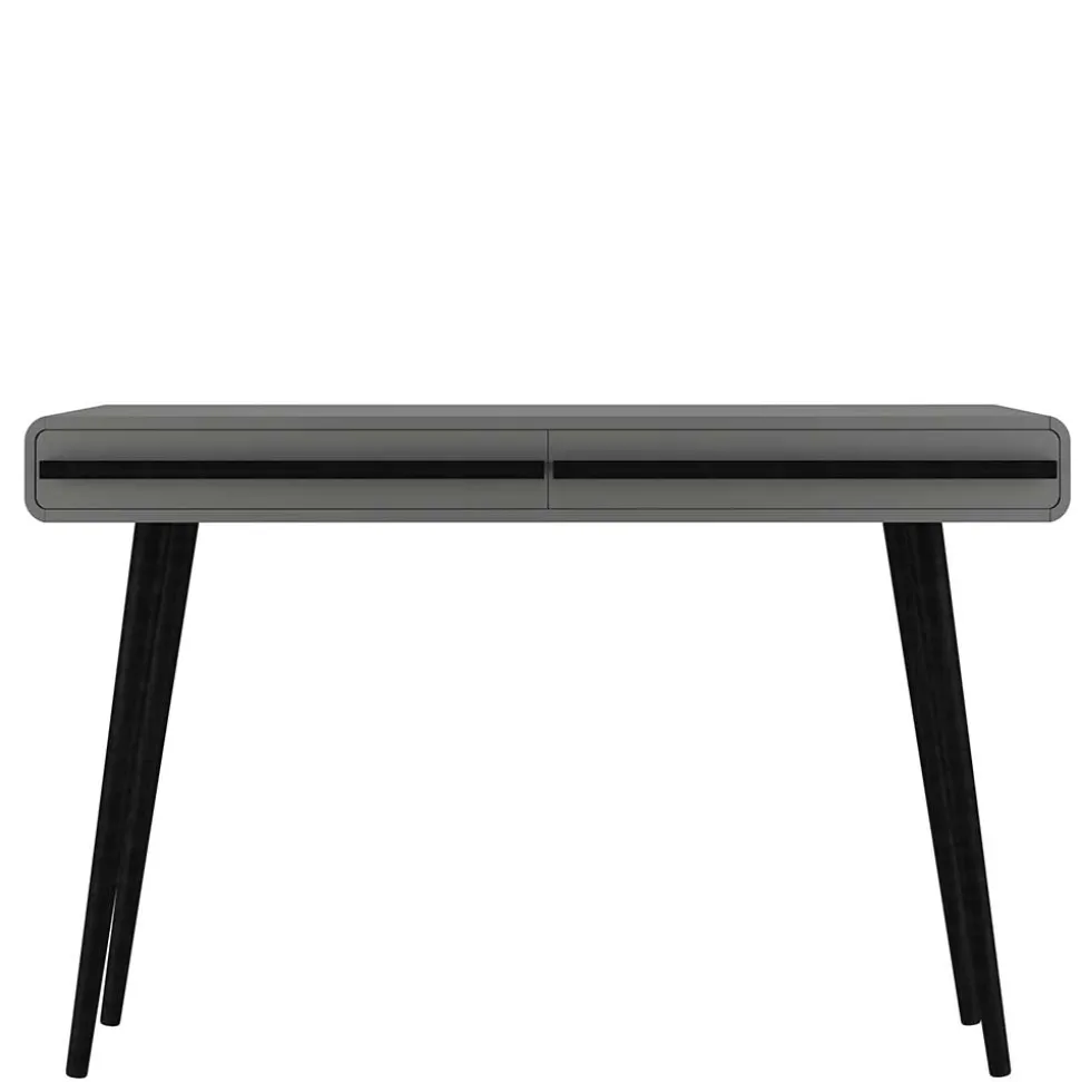 Design Schreibtisch in Grau mit Schwarz - Pavias