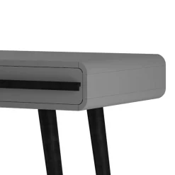 Design Schreibtisch in Grau mit Schwarz - Pavias