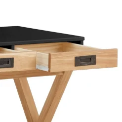 Design Schreibtisch in Schwarz und Kiefer Natur - Adios