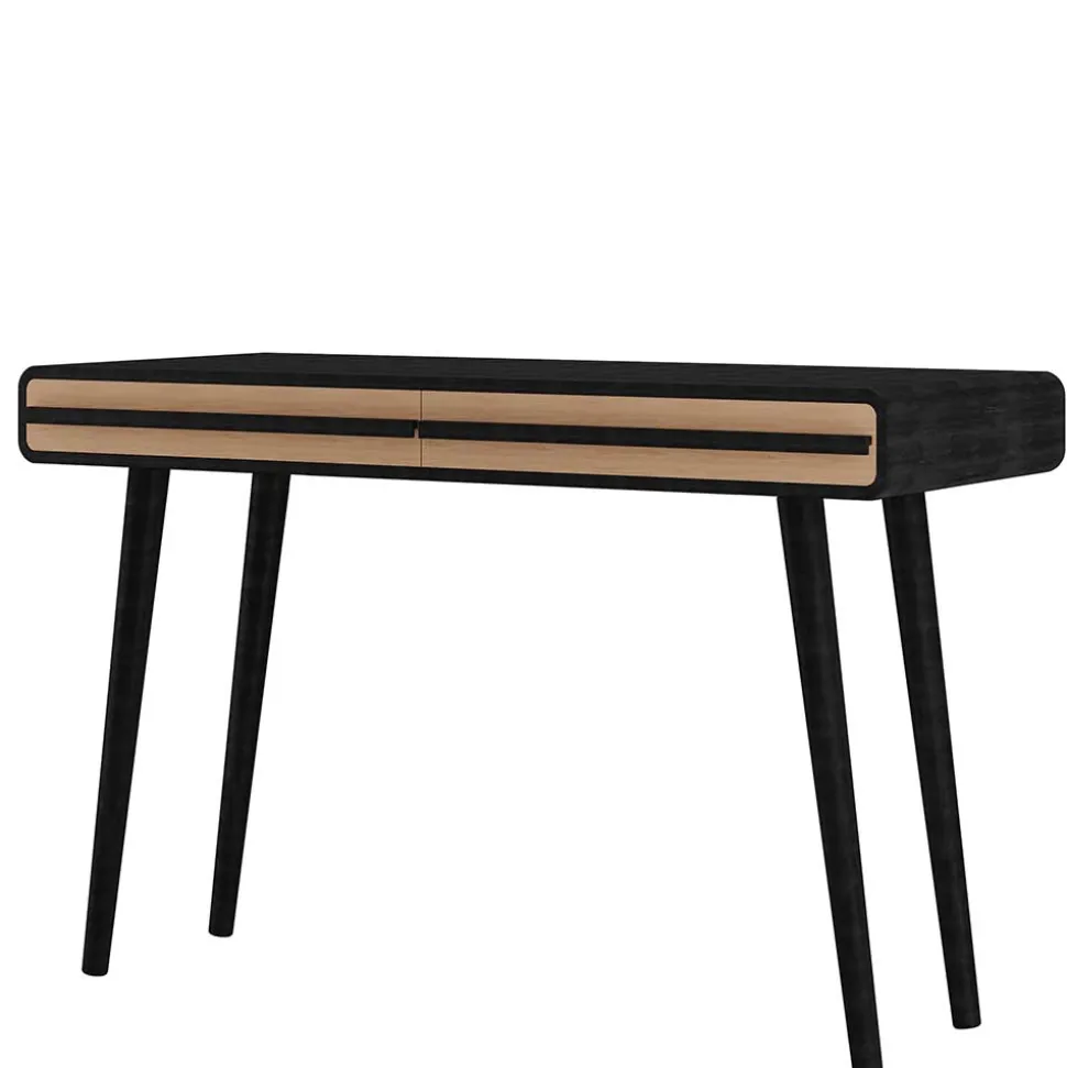 Design Schreibtisch in Schwarz mit Eiche - Diadani