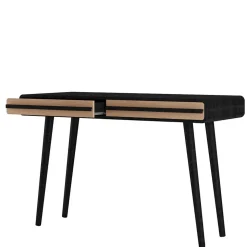 Design Schreibtisch in Schwarz mit Eiche - Diadani