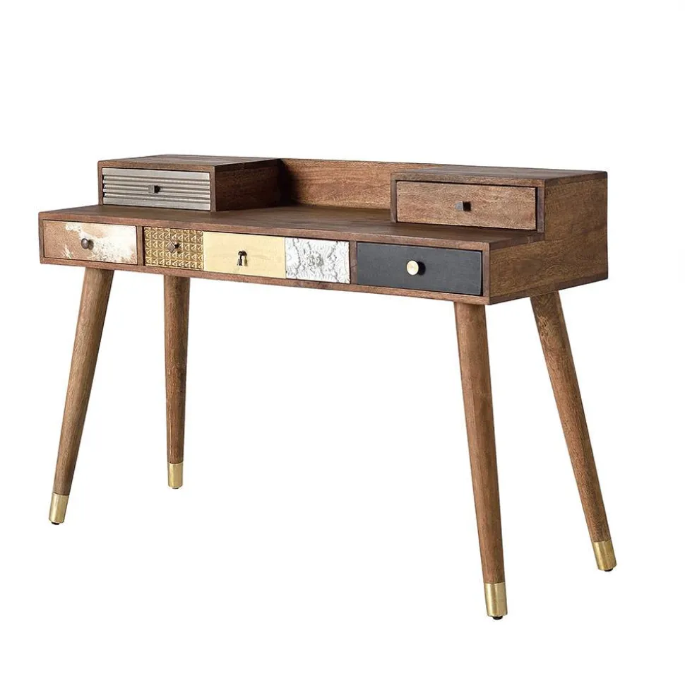 Design Schreibtisch mit fünf Schubladen - Fina