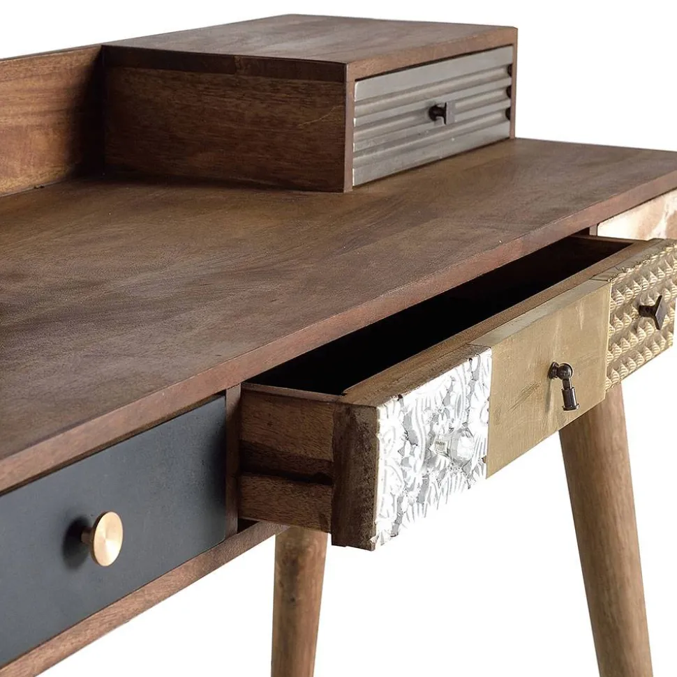 Design Schreibtisch mit fünf Schubladen - Fina