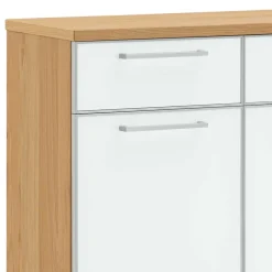 Design Schuhschrank Wynoca in Weiß Glas