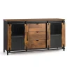 Design Sideboard aus Mangoholz und Metall - Aglia