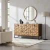 Design Sideboard in Bronze und Mango Natur - Bensez