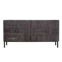 Design Sideboard in Walnuss Braun - Solu