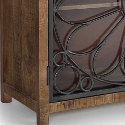 Design Sideboard mit vier Glas Metalltüren - Everton