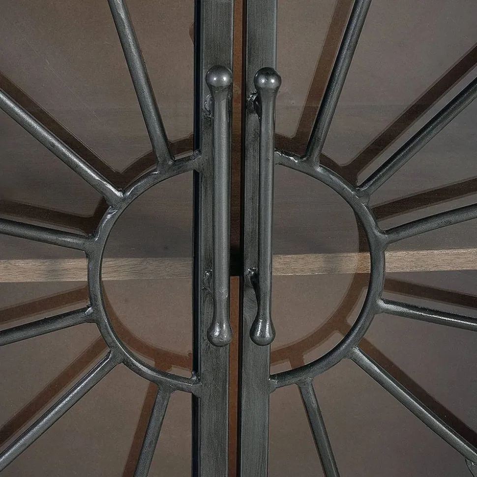 Design Sideboard mit vier Glas Metalltüren - Everton