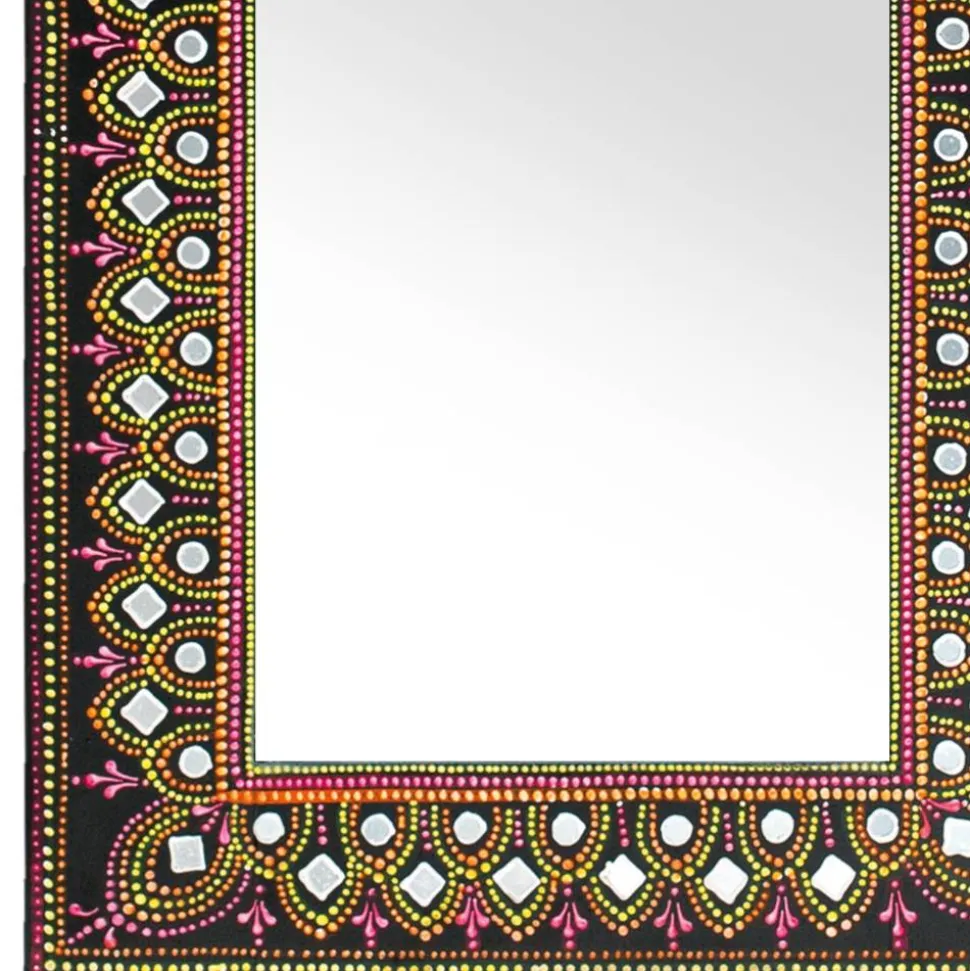 Design Spiegel mit handbemaltem Rahmen - Noro