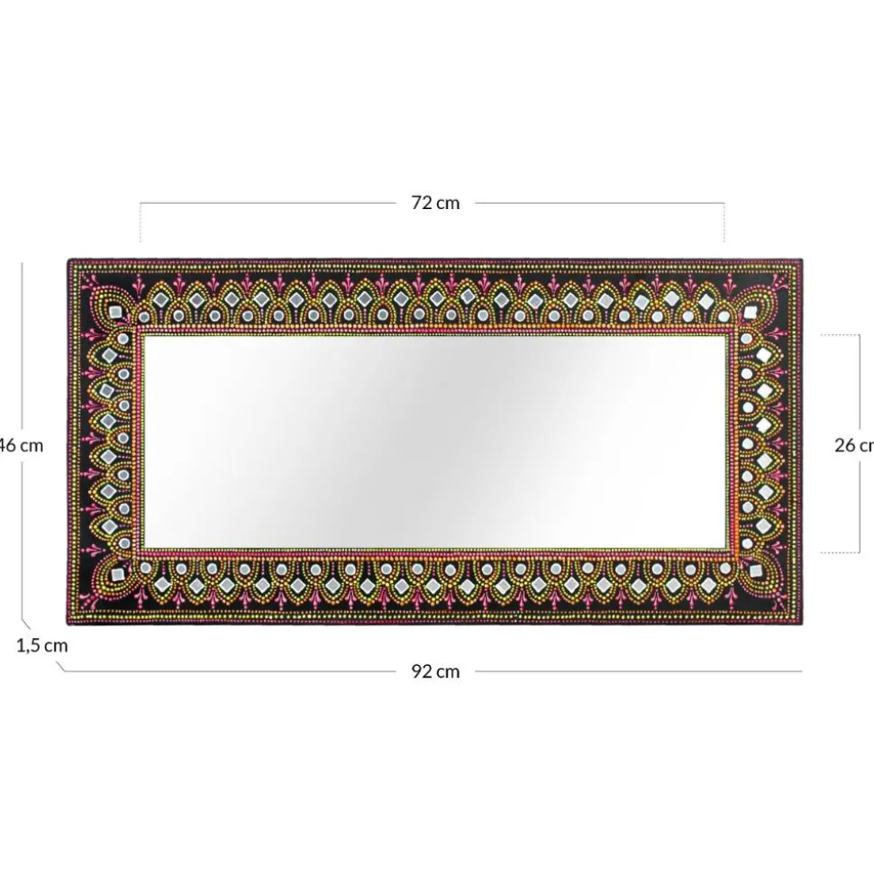 Design Spiegel mit handbemaltem Rahmen - Noro