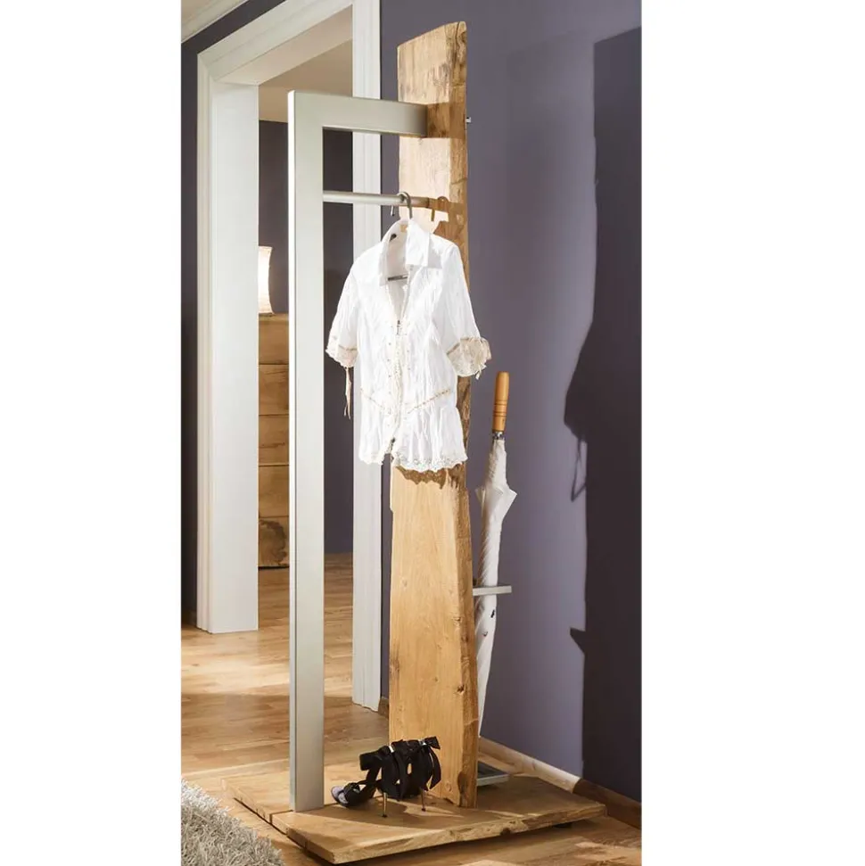 Design Standgarderobe aus Metall & Eiche - Avidora
