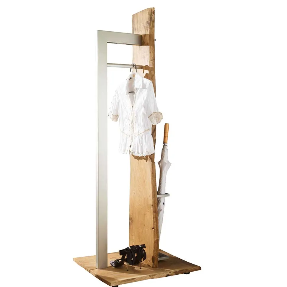 Design Standgarderobe aus Metall & Eiche - Avidora