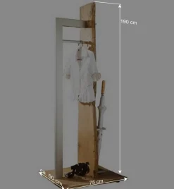 Design Standgarderobe aus Metall & Eiche - Avidora