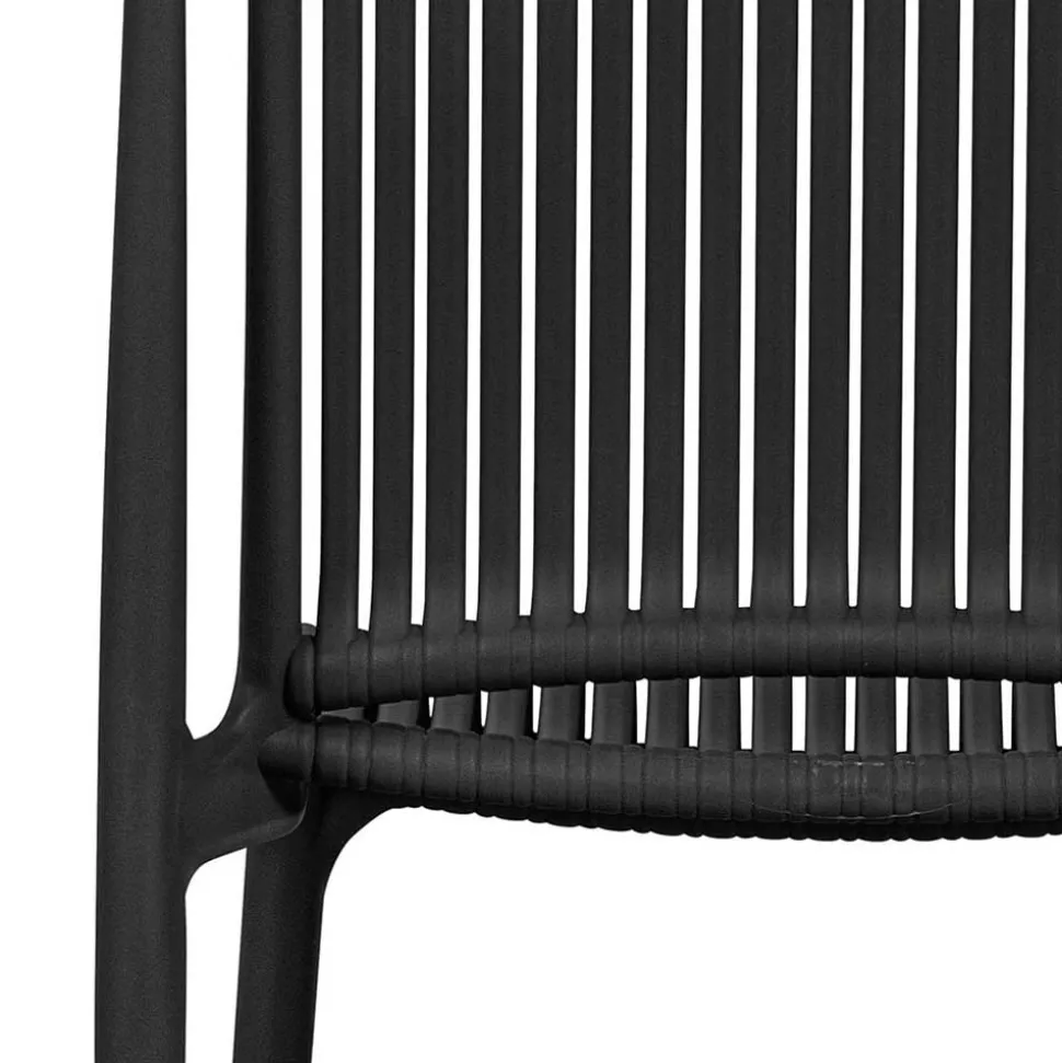 Design Stapelstühle in Schwarz - Live (4er Set)