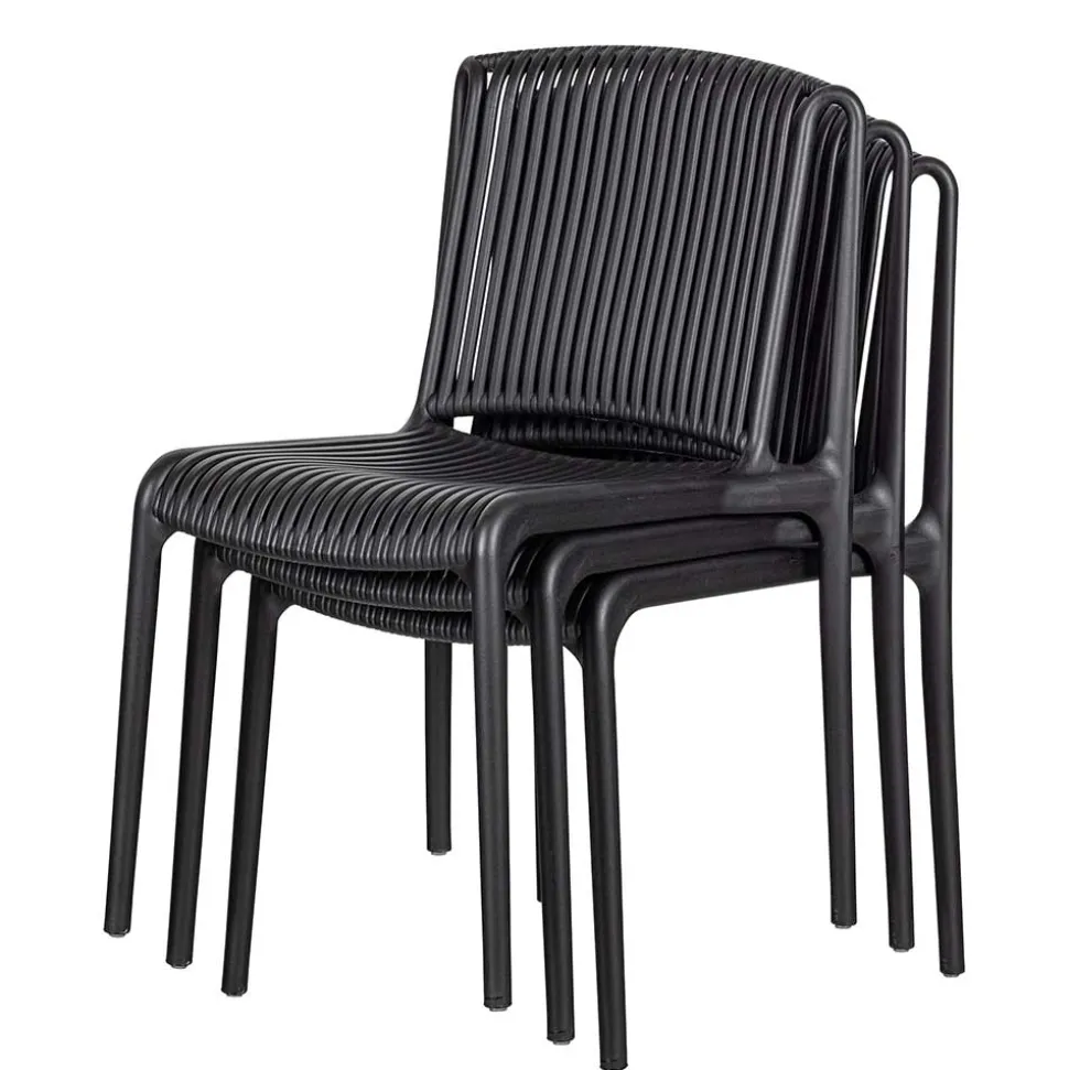 Design Stapelstühle in Schwarz - Live (4er Set)