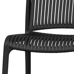 Design Stapelstühle in Schwarz - Live (4er Set)