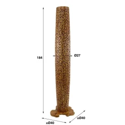 Design Stehleuchte aus Teak Massivholz - Niridena