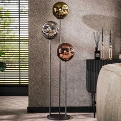 Design Stehleuchte mit drei Glas Kugelschirmen - Oline