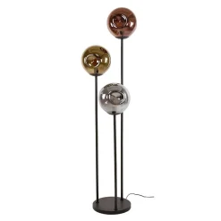 Design Stehleuchte mit drei Glas Kugelschirmen - Oline