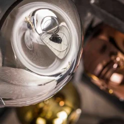 Design Stehleuchte mit fünf Glas Kugelschirmen - Ranica