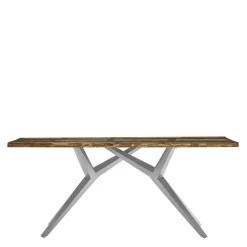 Design Tisch mit bunter Altholzplatte Shabby - Enyi